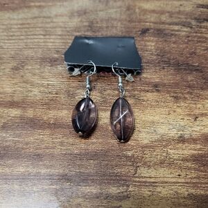 black/gray dangling earrings